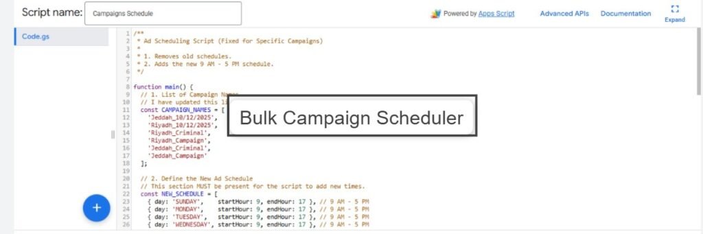 Bulk Campaign Scheduler