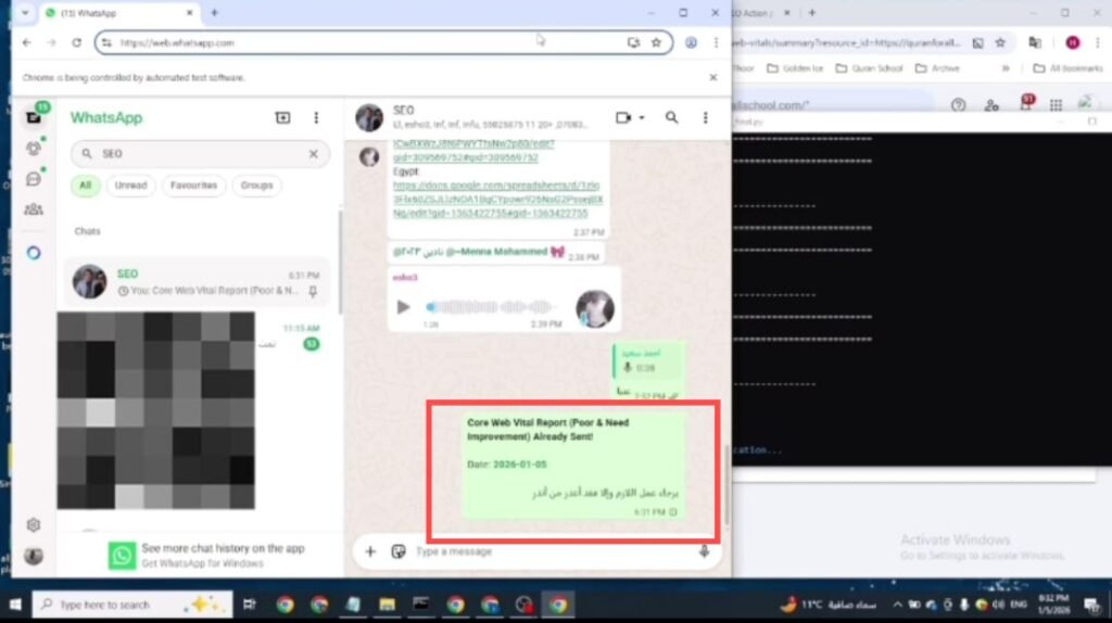 Core Web Vitals Performance Alert